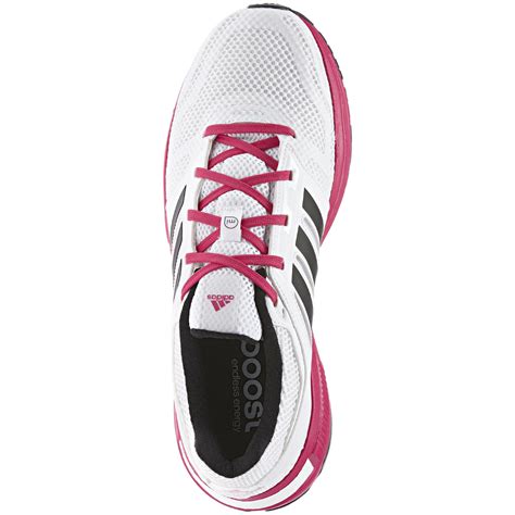 Adidas Womens Revenergy Boost Running Shoes White Vivid Berry