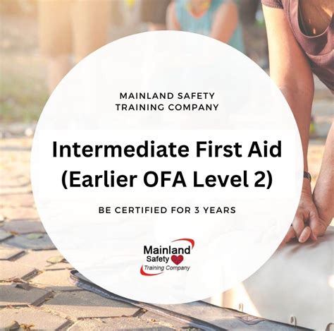 Intermediate First Aid Earlier OFA Level 2 Location Surrey