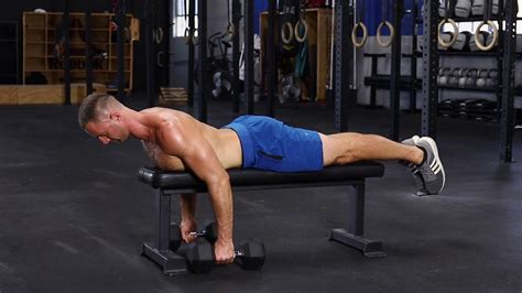 Prone Dumbbell Bench Row Youtube