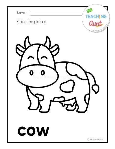 Farm Animals Coloring Pages - The Teaching Aunt