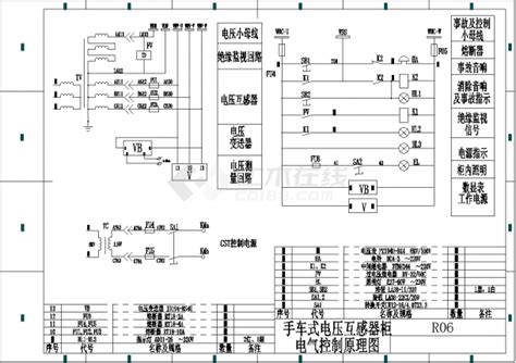 某高压柜一二次电气设计方案cad图高压电气原理图土木在线