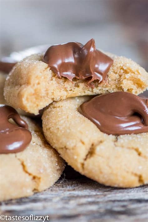 Peanut Butter Thumbprint Cookies With Nutella Hazelnut Spread