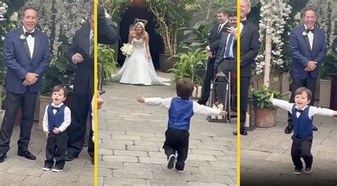 Year Old Boy Steals The Show At Mom S Wedding Video