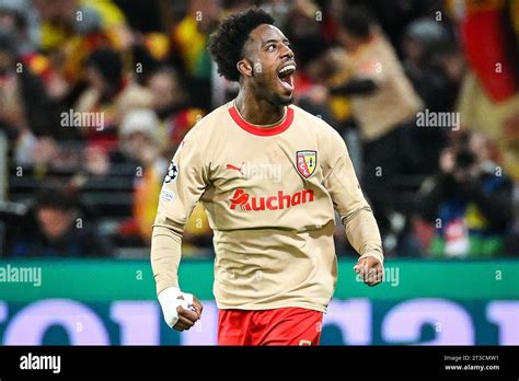 Lens France France 24th Oct 2023 Elye WAHI Of Lens Celebrates His