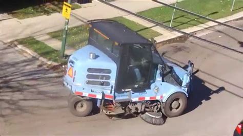 Chicago Street Sweeper Picking Up Leaves Youtube