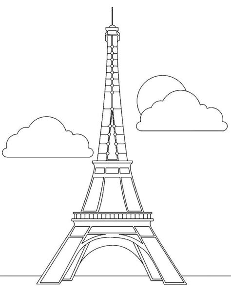 Disegni Di Torre Eiffel Da Colorare Immagini Per La Stampa Gratuita