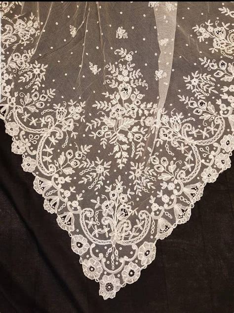 Antique Victorian Brussels Lace Wedding Veil Antique Lace Heirlooms