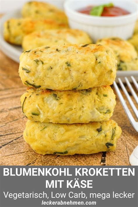 Low Carb Blumenkohl Kroketten Vegetarisches Diät Rezept Rezepte