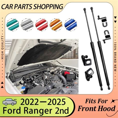 2pcs Modify Bonnet Hood Struts For Ford Ranger Wildtrak Raptor 2022