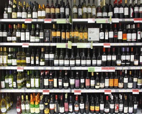 Wine Bottles On Shelf / Shelves Editorial Image - Image of super ...