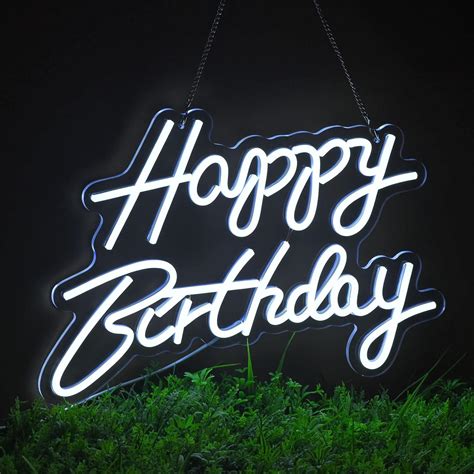 Buy Happy Birthday Neon Sign For Wall Decor With Dimmable Switch