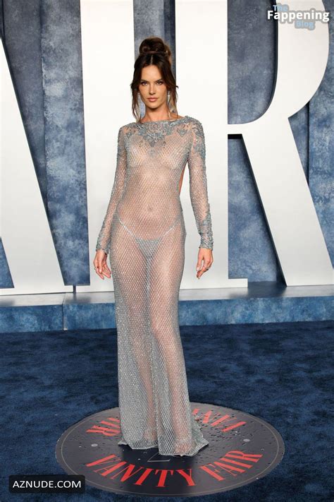 Alessandra Ambrosio Shows Off Her Hot Figure In A Gorgeous See Through Dress At The Vanity Fair