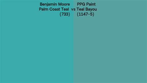 Benjamin Moore Palm Coast Teal Vs Ppg Paint Teal Bayou