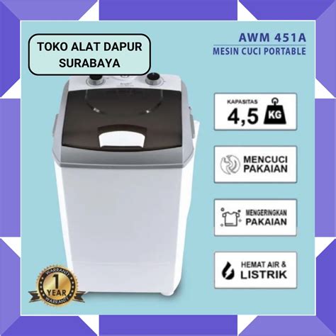 Jual Mesin Cuci Mini Portable Tabung Arashi Awm A A Link