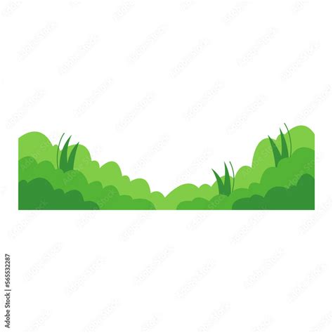 Grass Border Vector Illustration Stock Vector | Adobe Stock