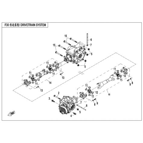 VUE ECLATEE PIECE TRANSMISSION CFMOTO UFORCE 550 2018