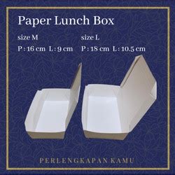 Jual Box Nasi Kotak Makan Makanan Dus Nasi Putih Polos Tebal X