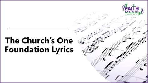 The Church's One Foundation Lyrics Graphic Template - Faith Music ...