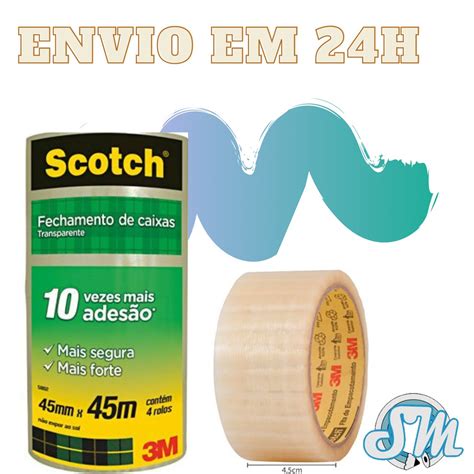 Promocao Fita Adesiva Transparente Larga X Scotch Pacote