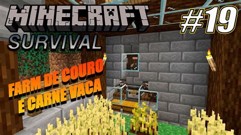 A Farm De Couro E Carne De Vaca Minecraft Survival Youtube