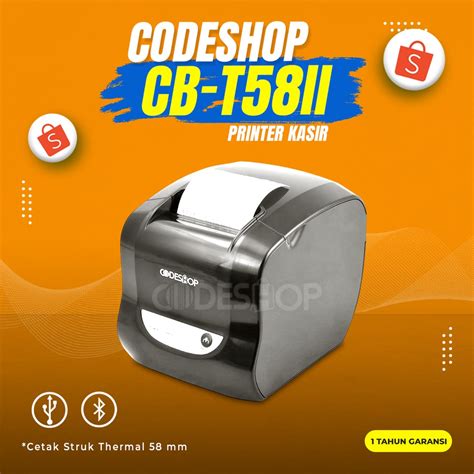 Jual Thermal Printer Cbt Ii Merek Codeshop Cetak Kertas Thermal Mm