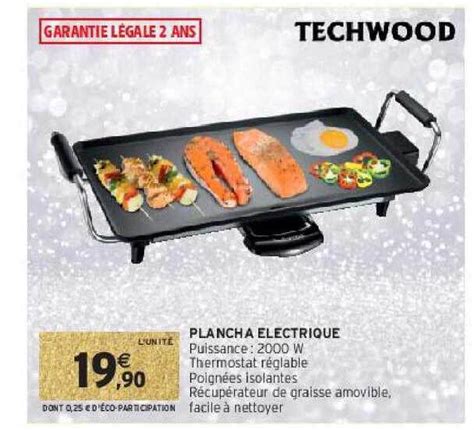 Promo Plancha électrique techwood chez Intermarché