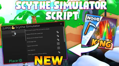 NEW Scythe Simulator Script PASTEBIN 2024 INF EQUIP PETS INF