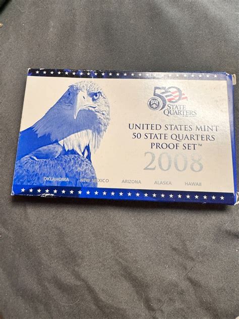 2008 S United States Mint 50 State Quarters Proof Set W Box CoA EBay