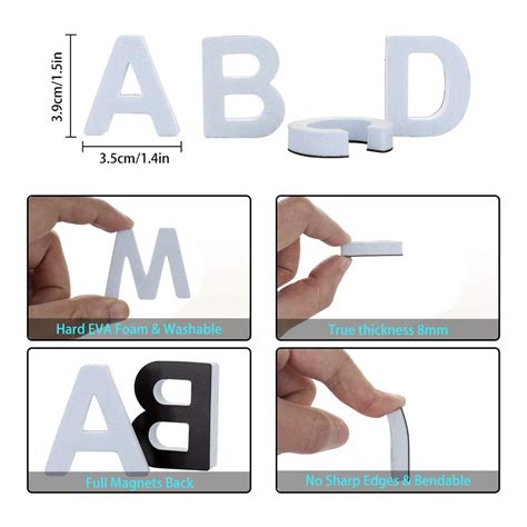 Snapklik.com : 124Pcs Magnetic Letters, Uppercase Alphabet ABC Magnets ...