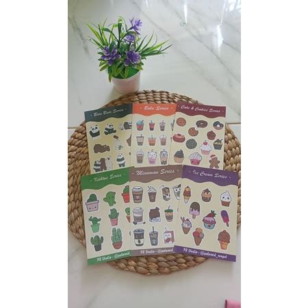 Jual Sticker Sheet Aesthetic Sticker Journal Sticker Notebook Leptop