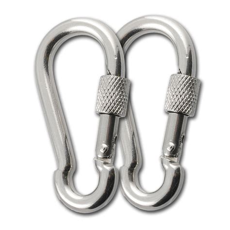 Divepro Stainless Steel Snap Hook Lock Carabiner 2 Pack Mr Dive