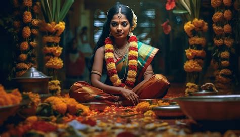 Premium AI Image | Onam festival celebrating minimal objects and ...