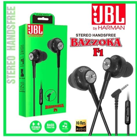 Jual HF HEADSET JBL BAZZOKA F1 SUPER BASS PACKING IMPORT Jakarta