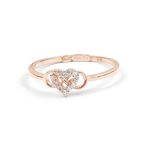 Cincin Emas HWT GOLD AMORETTE Collection CLK096 17K Rose Gold