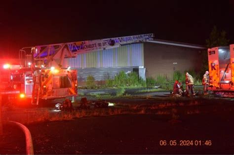 Two Alarm Fire At Vacant Warehouse In South Charlotte Wccb Charlotte S Cw