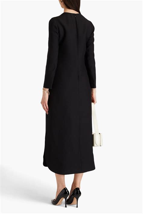 VALENTINO GARAVANI Printed Wool And Silk Blend Crepe Midi Dress THE