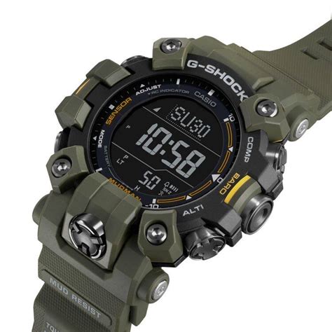 Gw G Shock Dark Green Black Master Of G Mudman Watch Casio