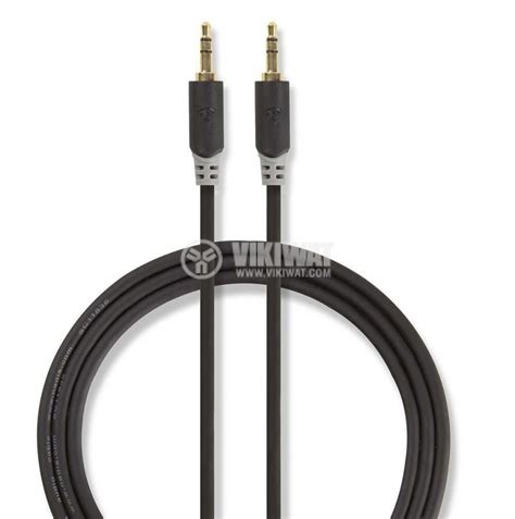 Аудио кабел stereo 3.5mm - 3.5mm 5m черен - ВИКИВАТ