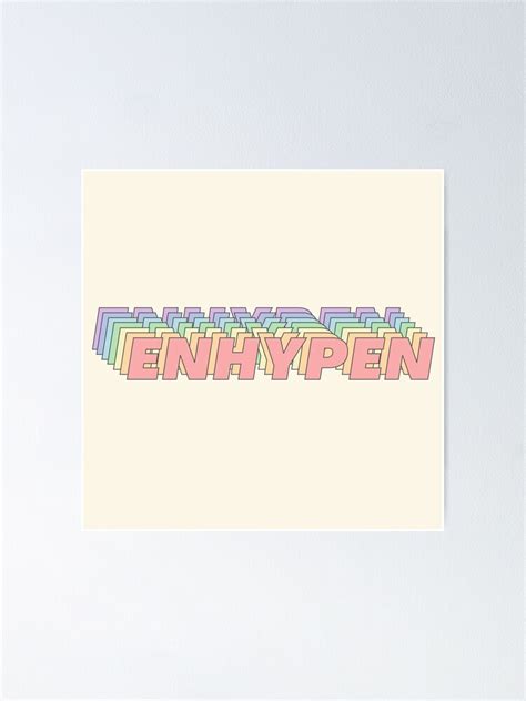 Enhypen Rainbow Font Poster For Sale By Enhypening Redbubble