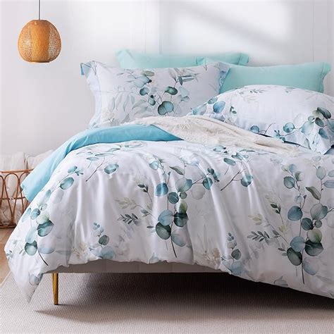 Amazon Mildly Long Staple Cotton Duvet Cover Set Baby Blue