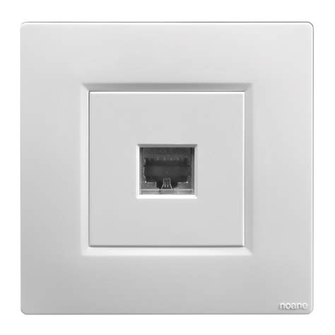 NOANE Prise RJ45 Murale Cat 6 Simple Blanche Complète