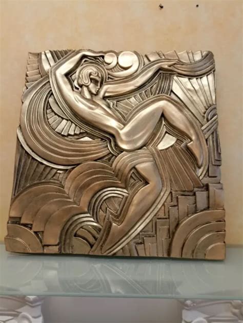 GRAND BAS RELIEF ART déco danseuse Folies bergère d après Maurice