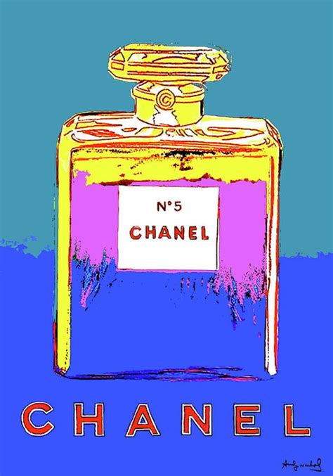 Andy Warhol S Chanel No Paris Eau De Parfum Warm Blue Background