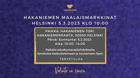 Hakaniemen Maalaismarkkinat Helsinki Vapauden Liitto R P