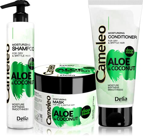 Delia Cameleo VEGAN ALOE COCONUT Moisturizing Shampoo Conditioner