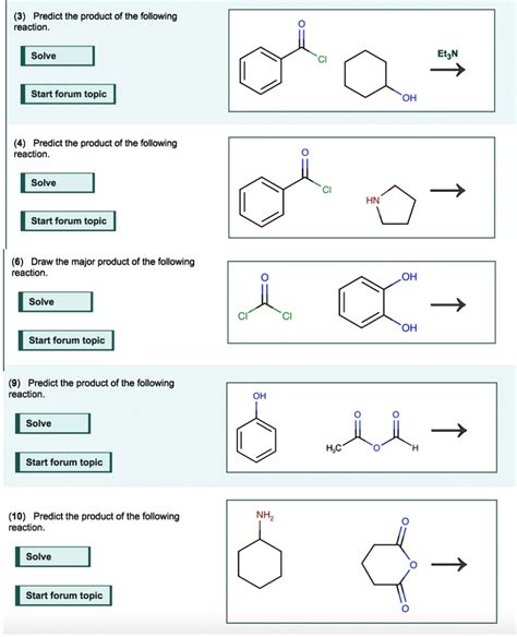 SOLVED Predict The Product Of The Following Reaction Solve EtyN Start