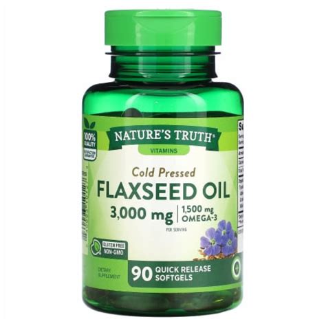 Nature S Truth Flaxseed Oil 1 000 Mg 90 Quick Release Softgels 90