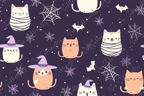 Cute Cartoon Cat with Witch Hat Graphic by Sun Sublimation · Creative ...