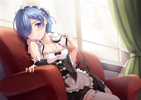 Blue Hair Maid Outfit Re Zero Kara Hajimeru Isekai Seikatsu Blue