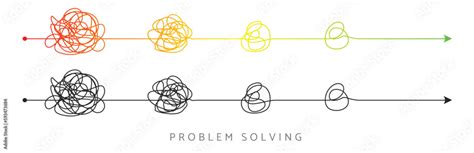 Abstract Doodle Problem Solving Vector Concept Illustration Concept Of